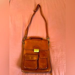 Unisex Briefcase Organizer Italian Leather